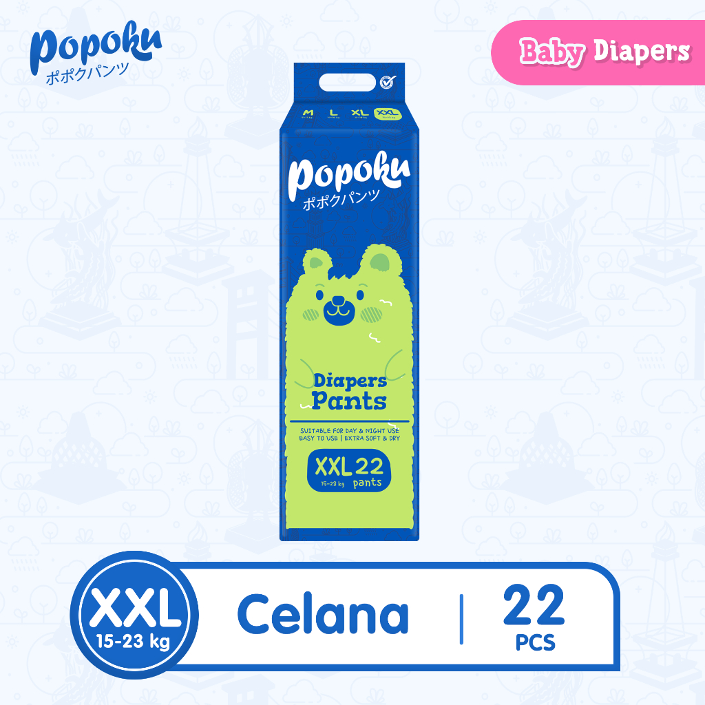 POPOKU Popok Bayi Celana Size XXL 22