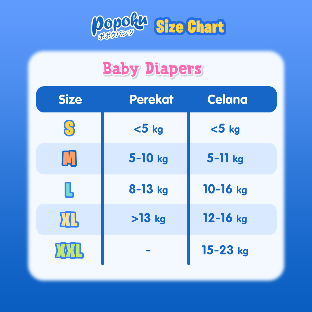 POPOKU Popok Bayi Celana Size XXL 22