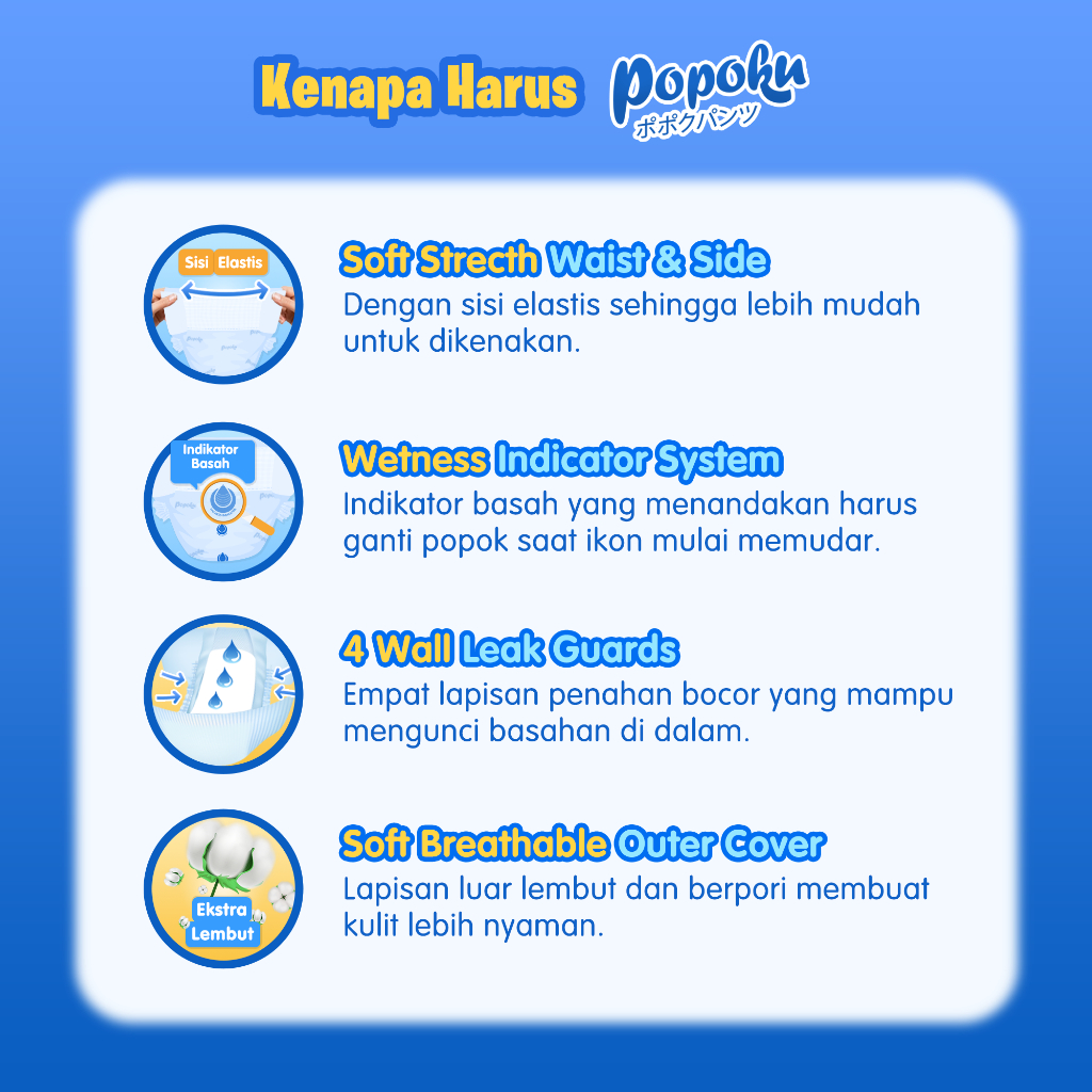 POPOKU Popok Bayi Celana Size XXL 22