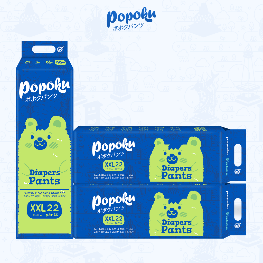 POPOKU Popok Bayi Celana Size XXL 22