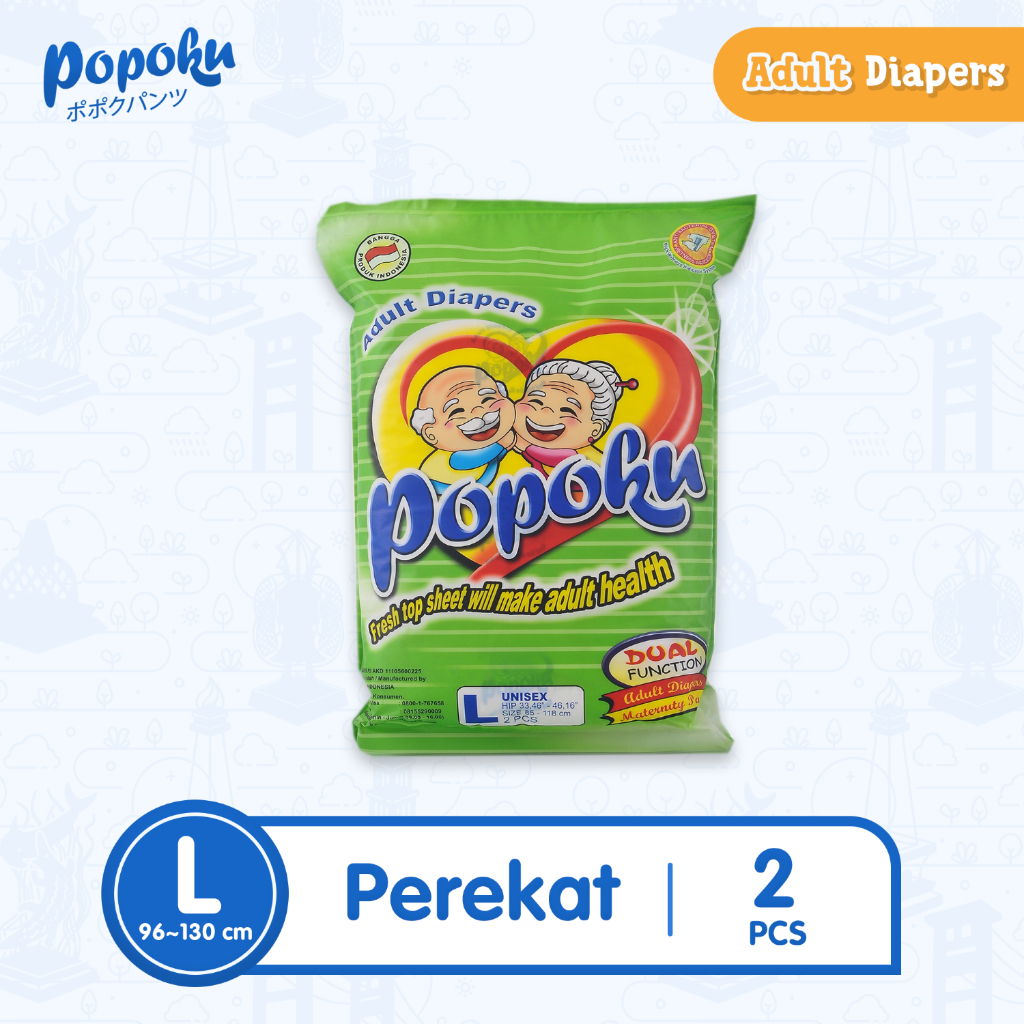 POPOKU Popok Dewasa tipe Perekat (Popoku Adult) Size L isi 2pcs