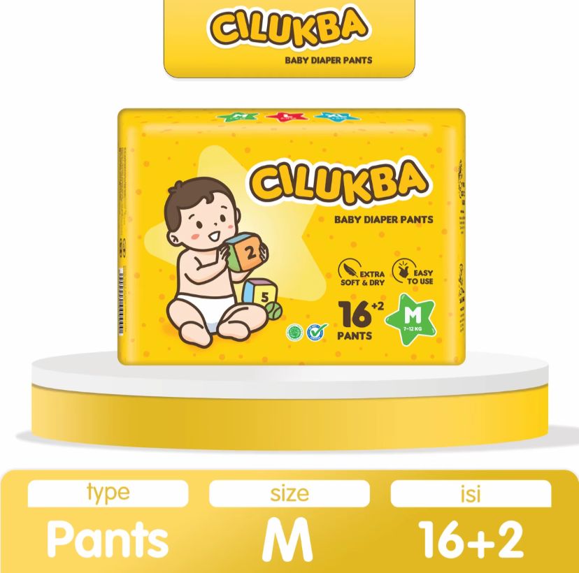 Cilukba Popok Bayi Celana Pants M 16+2